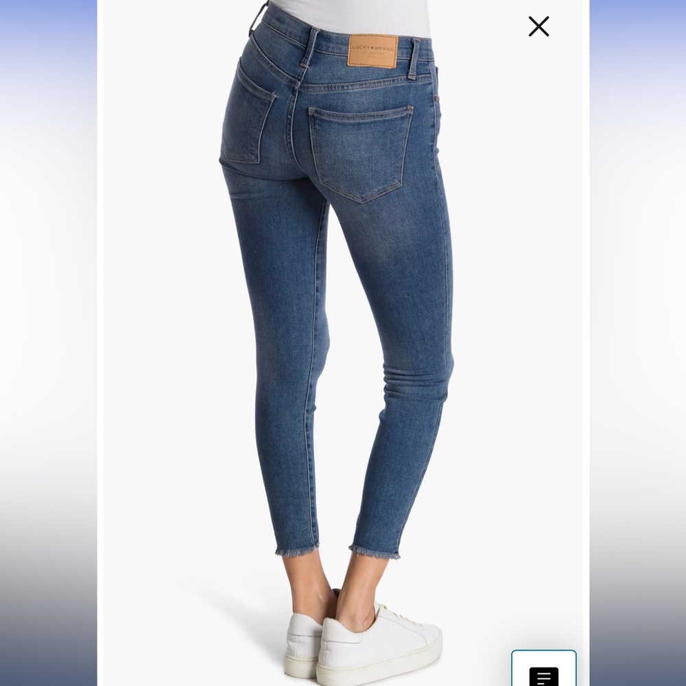 Lucky Brand Ava Skinny Jeans in Englehurst Fray Color Sz 8/29 Ankle - Picture 2 of 9